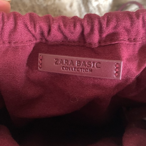 Zara burgundy woven purse - Picture 3 of 5